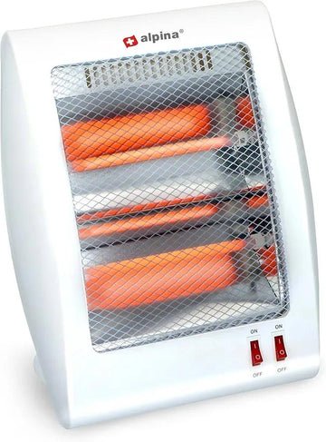 Electric Heater for Home Office White Stainless Steel