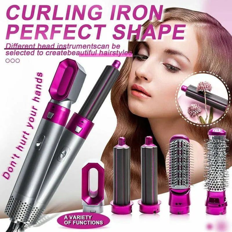 5-in-1 Hair Dryer Brush for Curling, Straightening & Volume